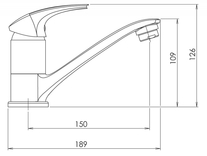 Baterie bucatarie Ferro, Metalia 57, crom